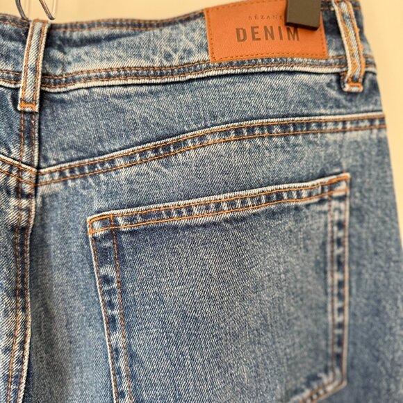Sezane Le Crop Denim Blue - Size 8 - Picture 8 of 10